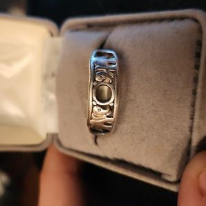 ELEPHANT - Vintage Sterling Silver Ring Sz 11